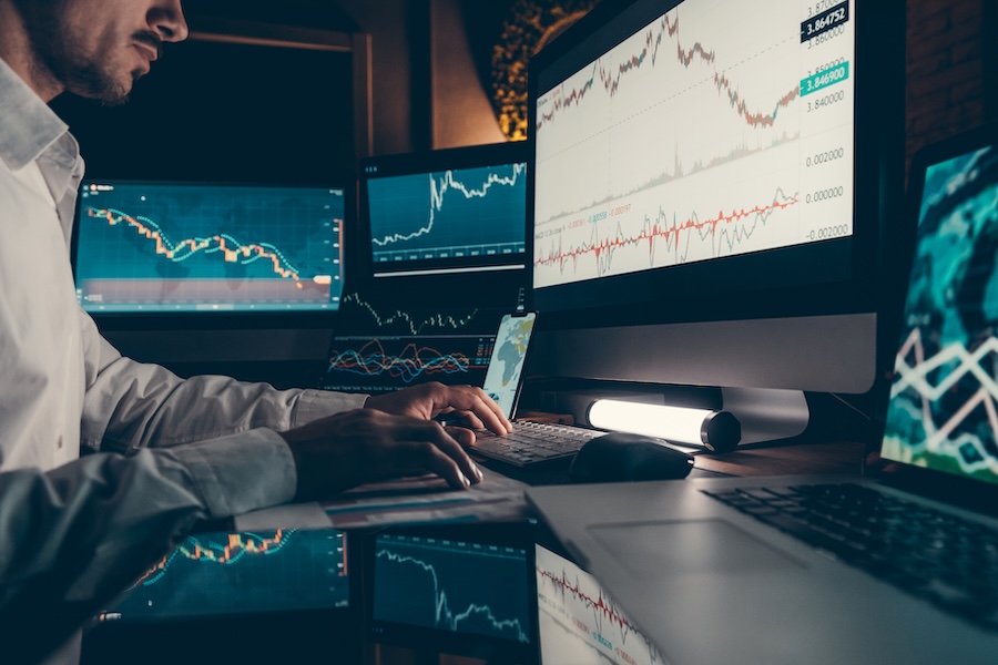 close up of financial broker working on computer w 2026 01 08 05 50 16 utc